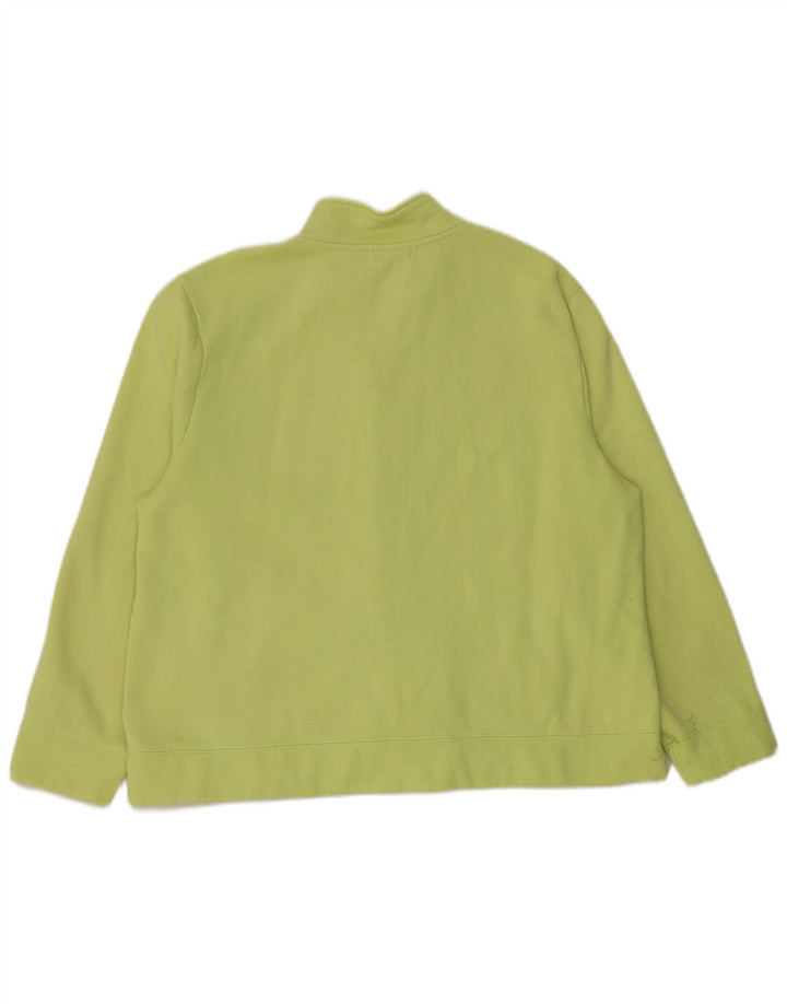 Orvis Womens Tracksuit Top Jacket UK 18 XL Algodão Verde