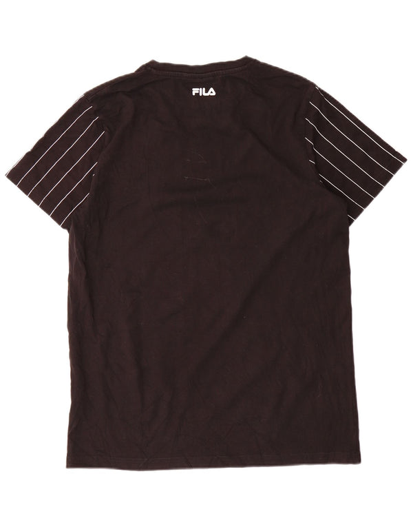 Camiseta Fila Meninos 15-16 Anos Preto Listrado Algodão