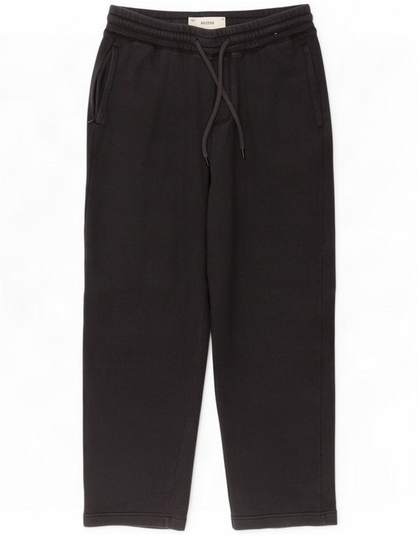 Calça de treino masculina Hollister Crop médio preto