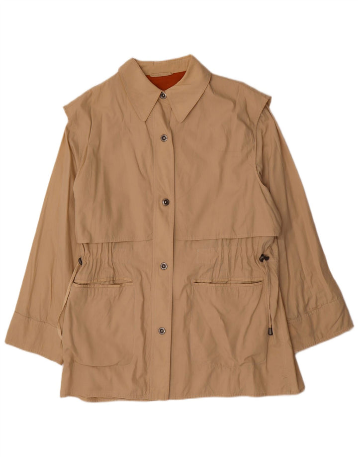 Trench Coat feminino vintage IT 46 grande algodão bege