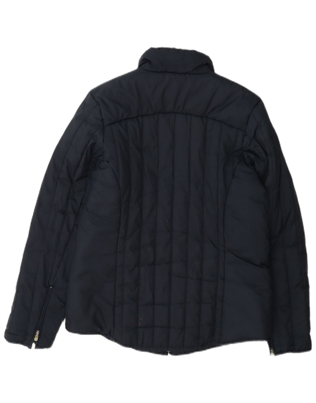 Jaqueta acolchoada feminina Adidas UK 10 pequena poliéster azul marinho