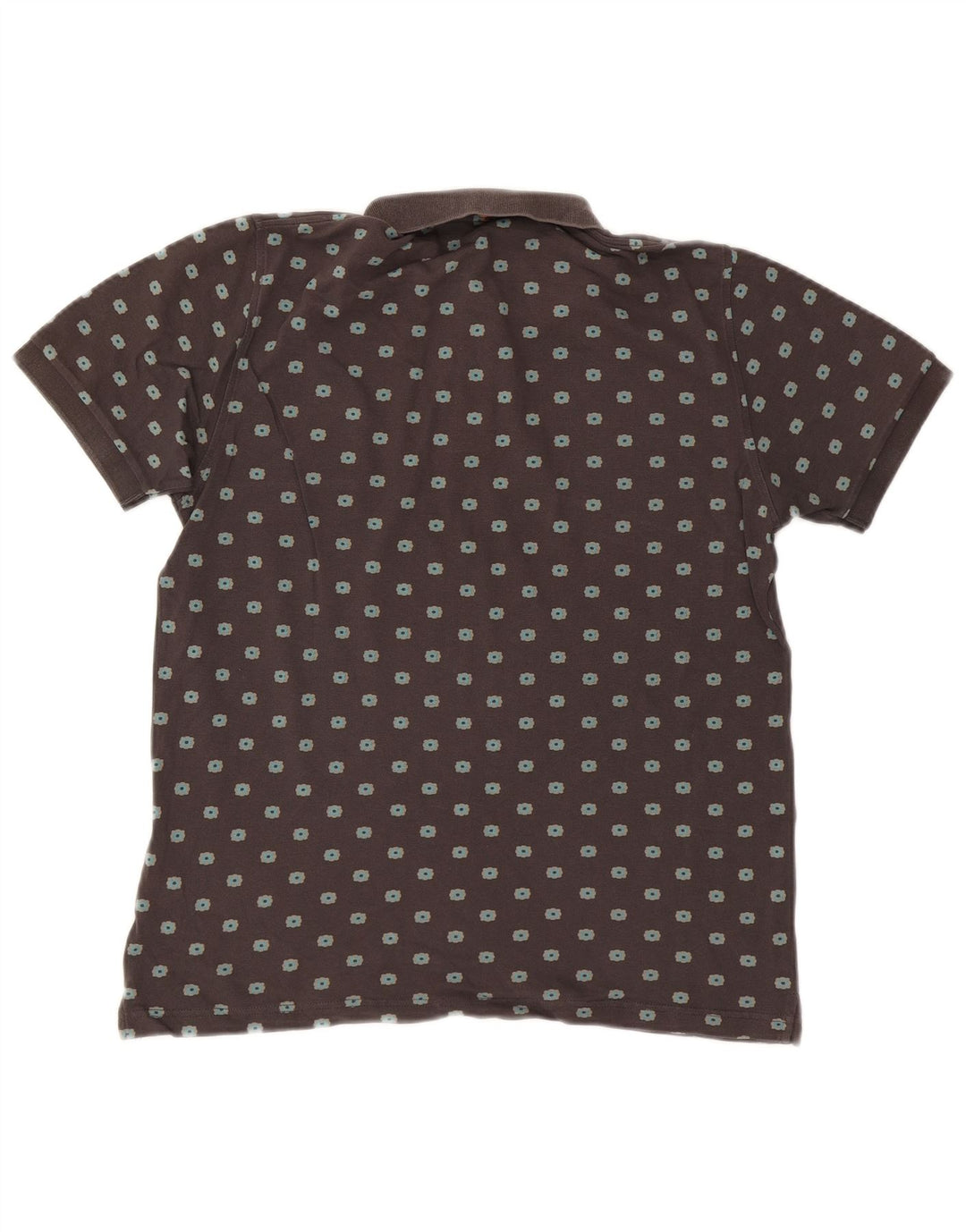 Camisa polo masculina SUN68 grande algodão floral cinza
