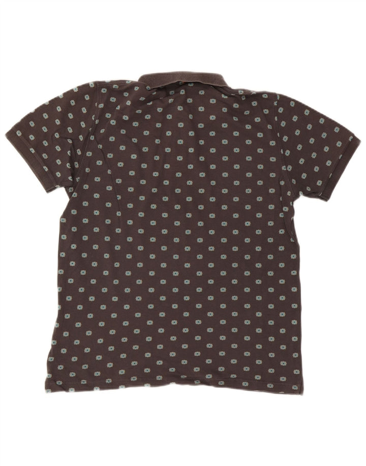 Camisa polo masculina SUN68 grande algodão floral cinza