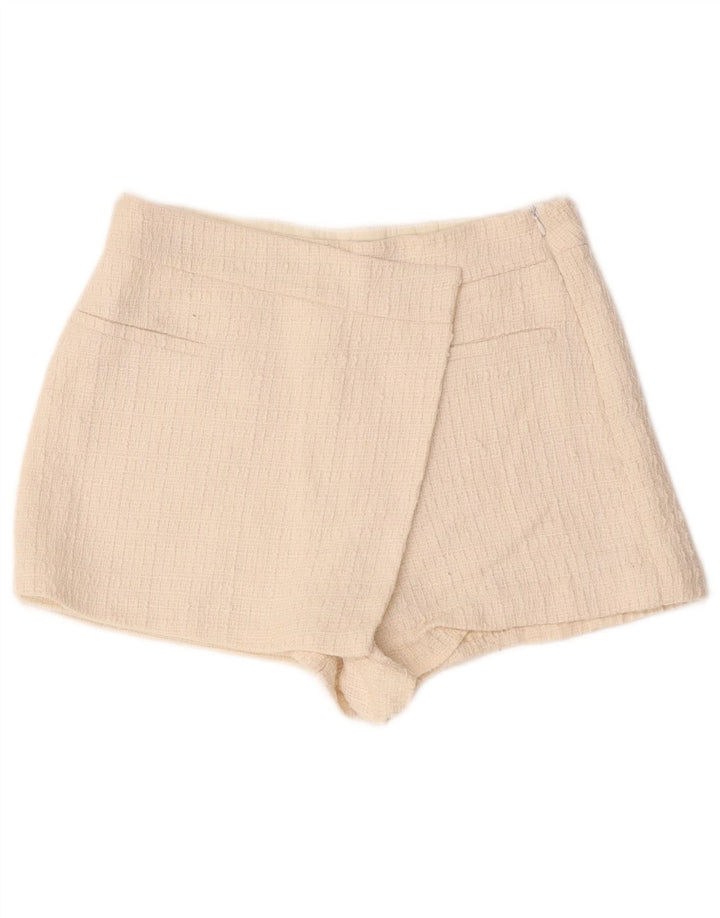 Zara Shorts feminino casual médio W28 branco