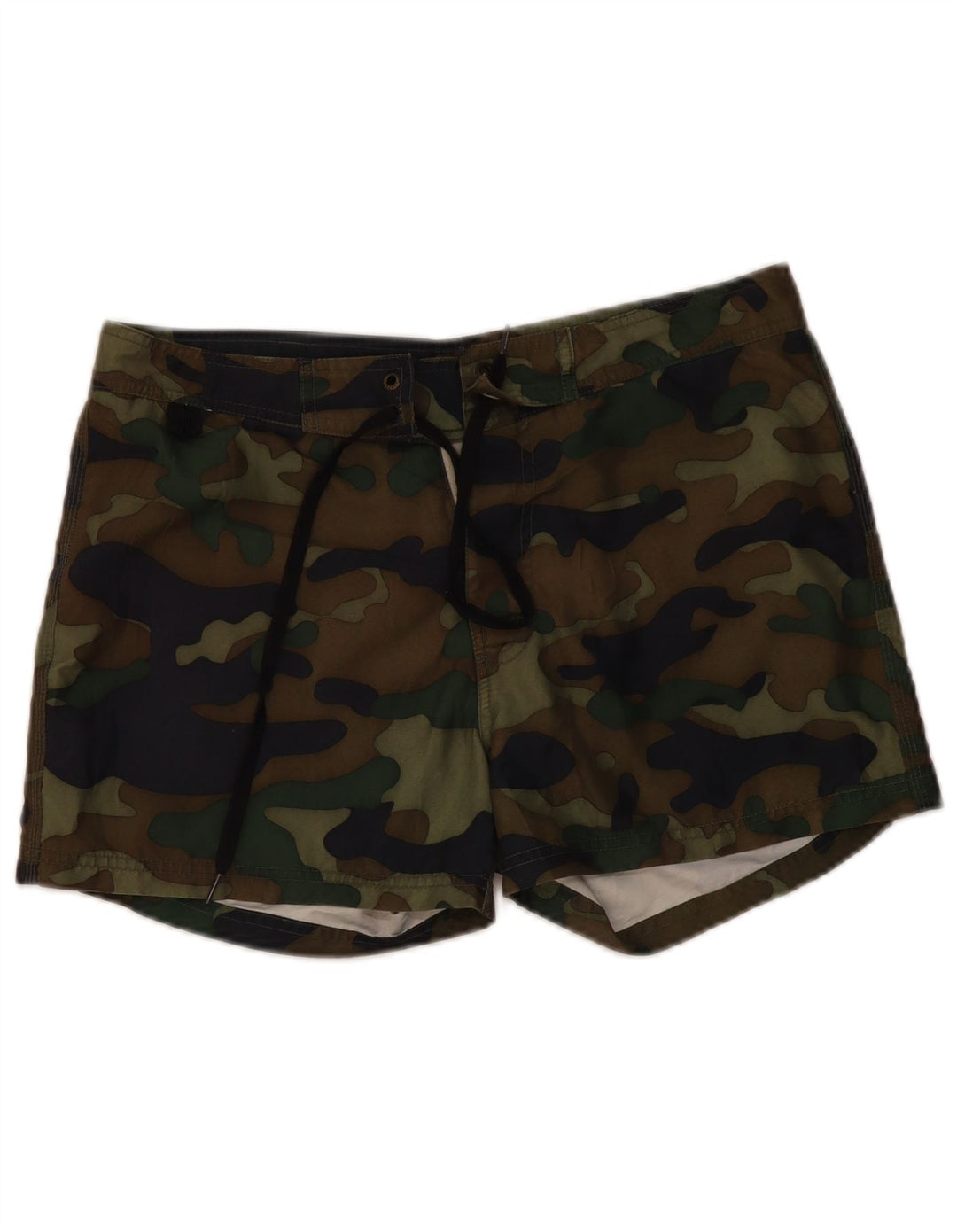 Shorts de natação masculino Sundek, poliéster camuflado cáqui médio