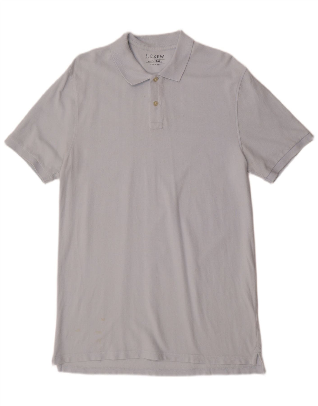 J. CREW Camisa polo masculina alta grande algodão azul