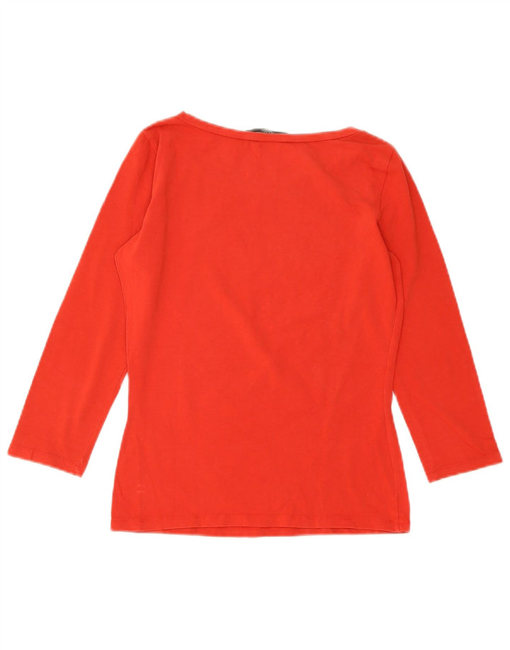Top de fim de semana feminino Max Mara manga 3/4 Reino Unido 10 pequeno vermelho