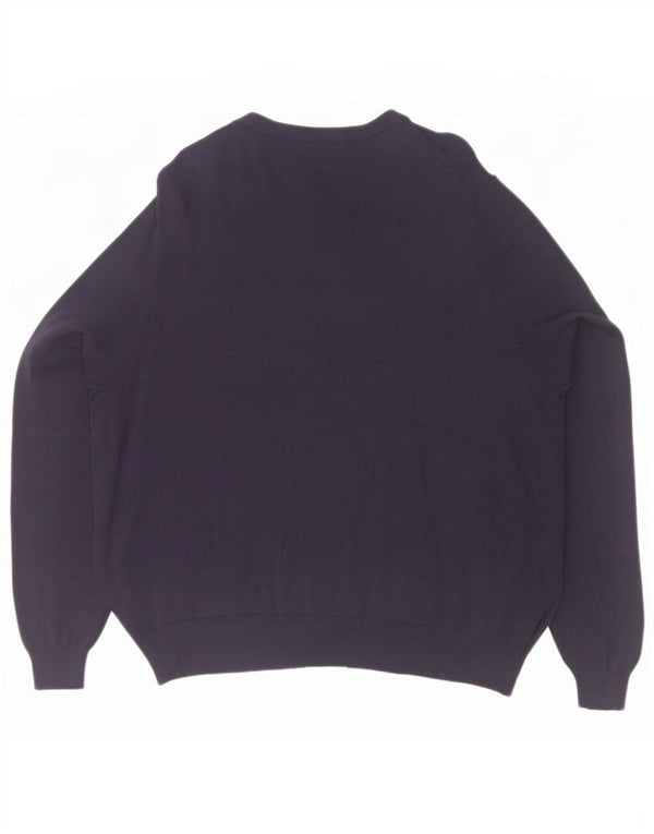 Suéter cardigã feminino Marks & Spencer UK 22 3XL azul marinho viscose