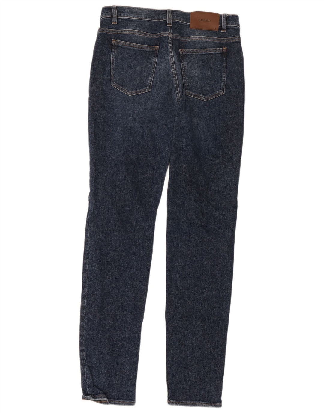 Trussardi Jeans Slim Feminino IT 44 Médio W30 L32 Azul Marinho Algodão