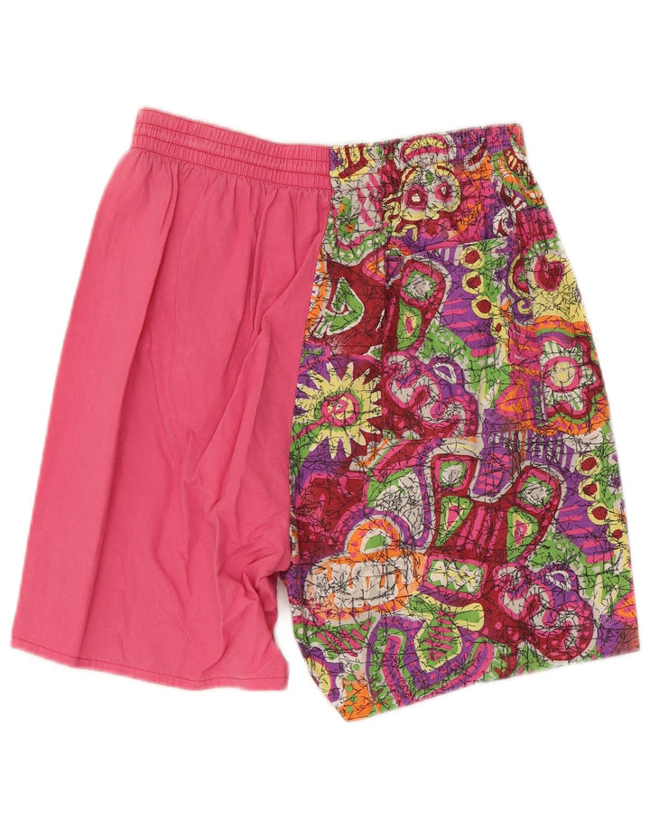 Shorts de natação masculino vintage IT 48 pequeno algodão rosa
