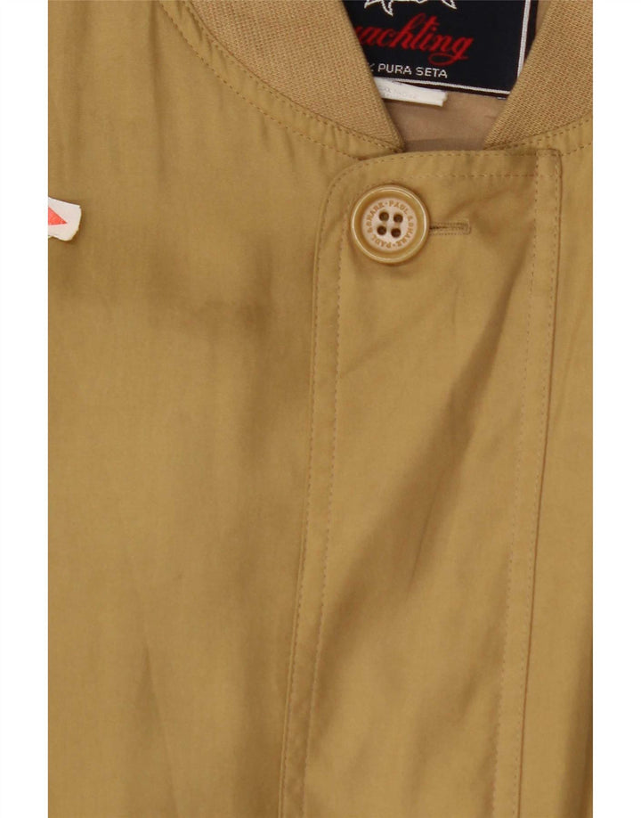 Jaqueta bomber masculina Paul & Shark UK 42 XL seda amarela