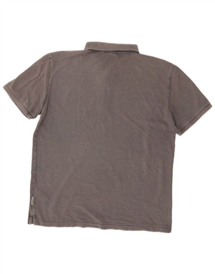 Camisa polo masculina NAPAPIJRI XL algodão cinza