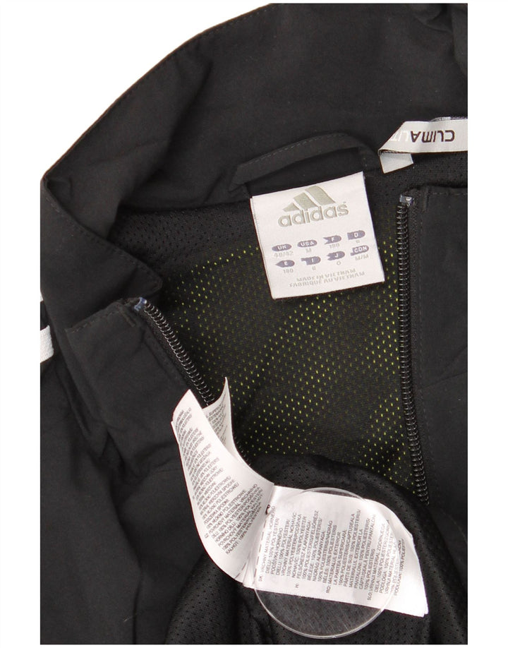 Adidas Mens Climalite Tracksuit Top Jacket UK 40/42 Médio Preto Poliéster