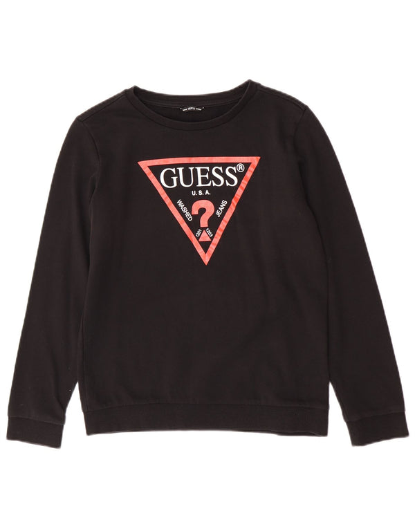 Suéter gráfico Guess Girls 13-14 anos algodão preto