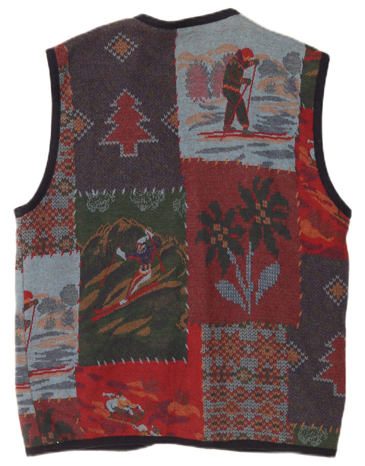 Jantzen Mens Winter Gilet UK 38 Médio Multicolorido Patchwork Novidade