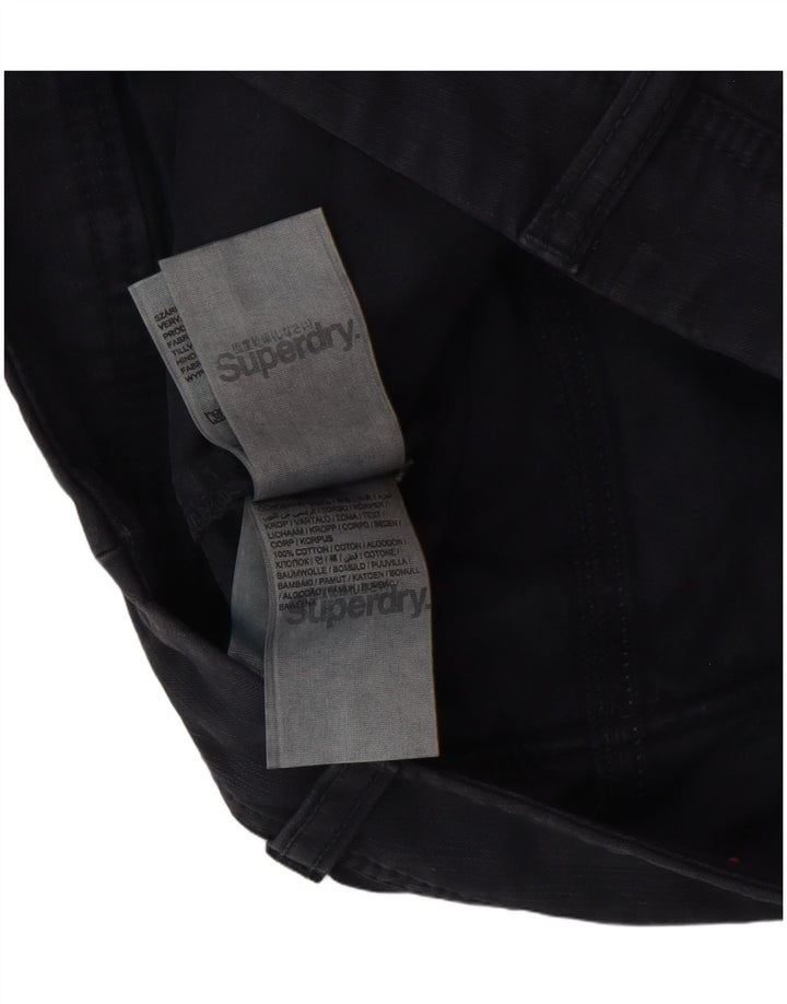 Shorts cargo feminino Superdry XS W28 algodão preto