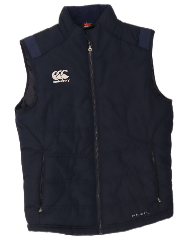 Colete acolchoado gráfico masculino Canterbury UK 34 XS azul marinho poliéster