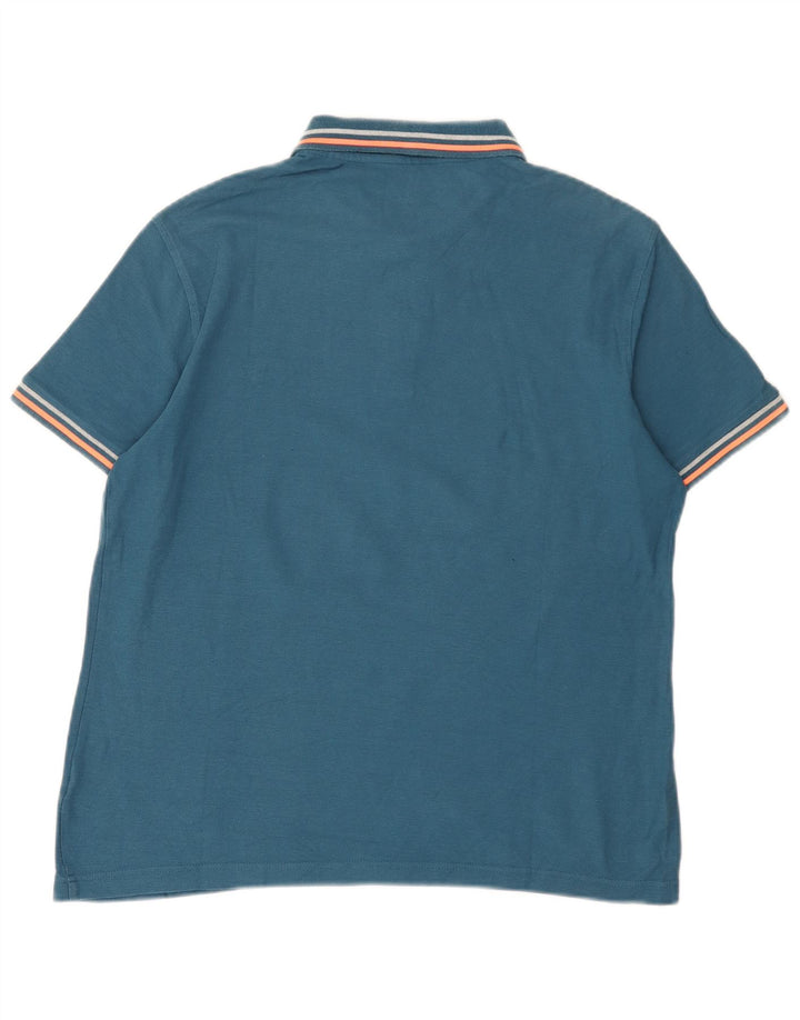 Camisa polo masculina Lotto grande bloco colorido azul