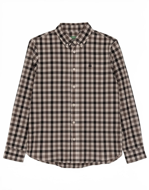 Camisa Benetton Boys 11-12 Anos Xadrez Multicolorido