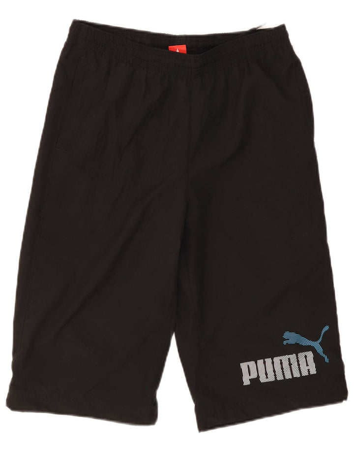 Calções desportivos Puma Boys Graphic 13-14 anos preto poliéster