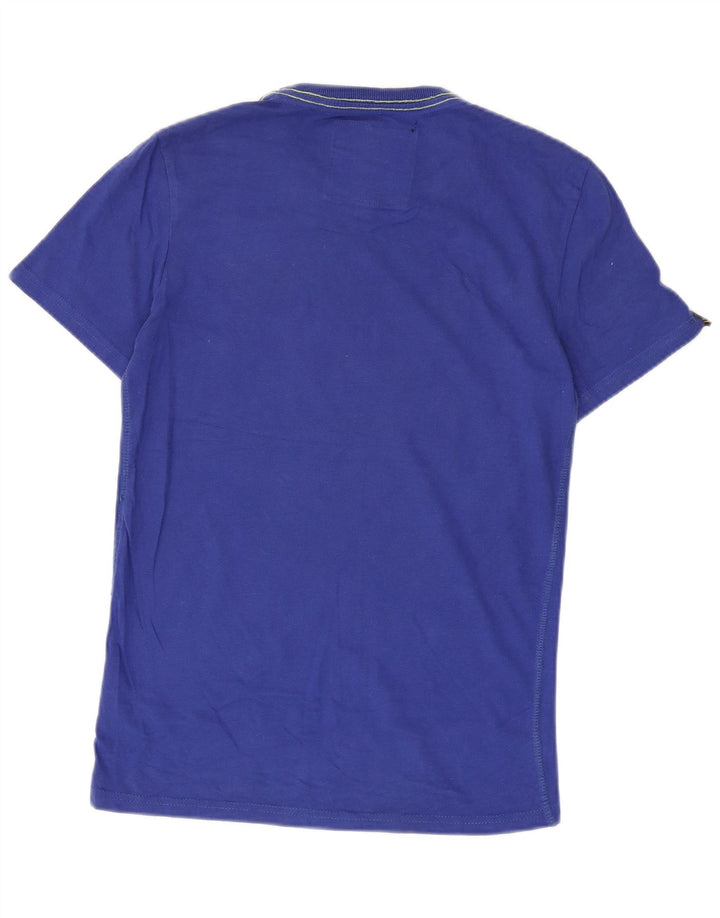 Superdry camiseta masculina gráfica top pequeno azul algodão