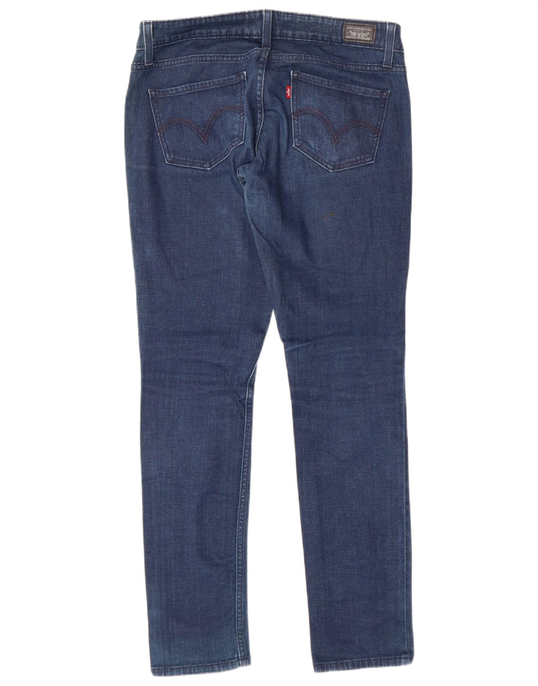 Calça jeans feminina Levi's 524 Super Low Slim US 7 Médio W32 L31 Azul Algodão