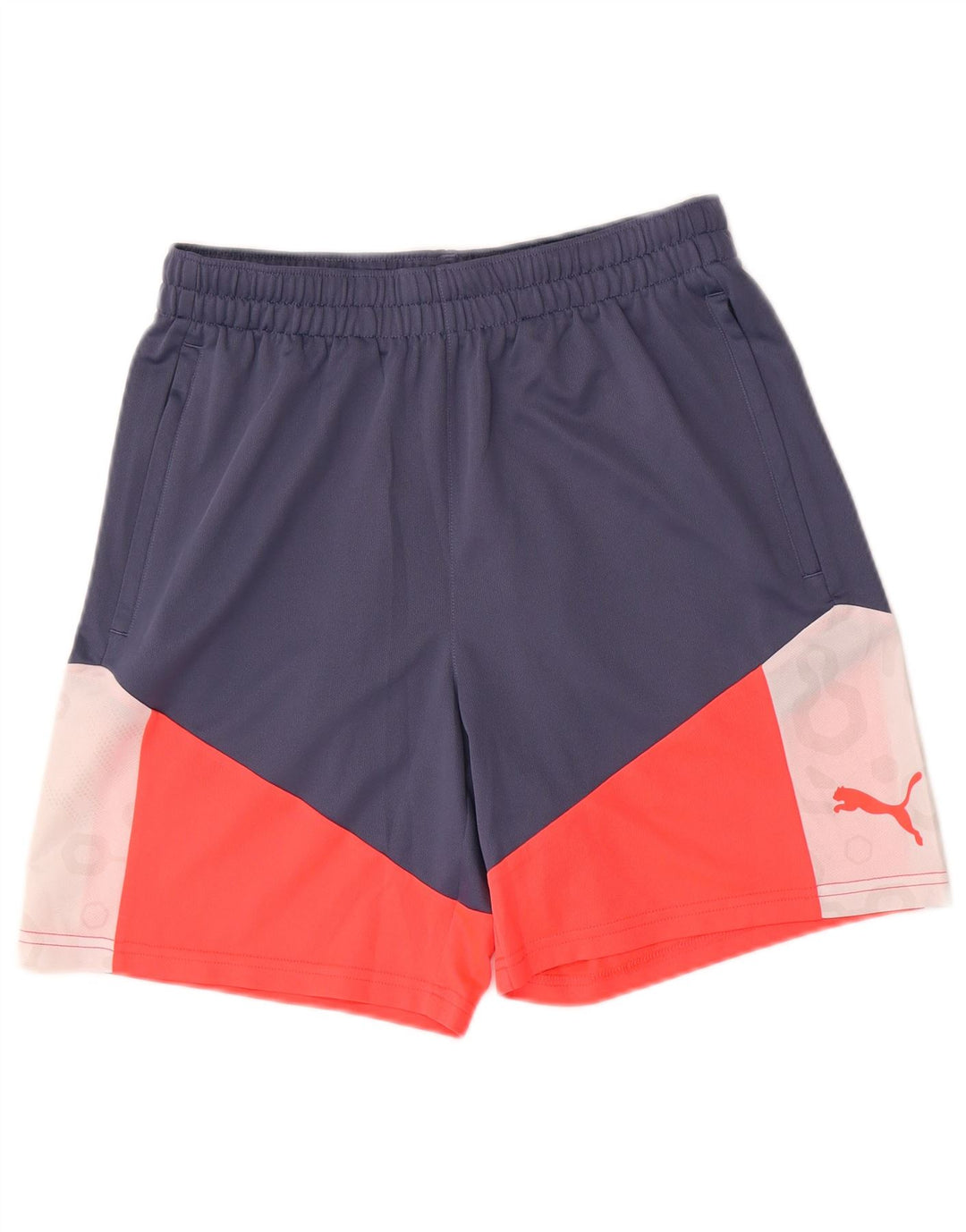 Shorts esportivos gráficos masculinos Puma médio azul colorblock