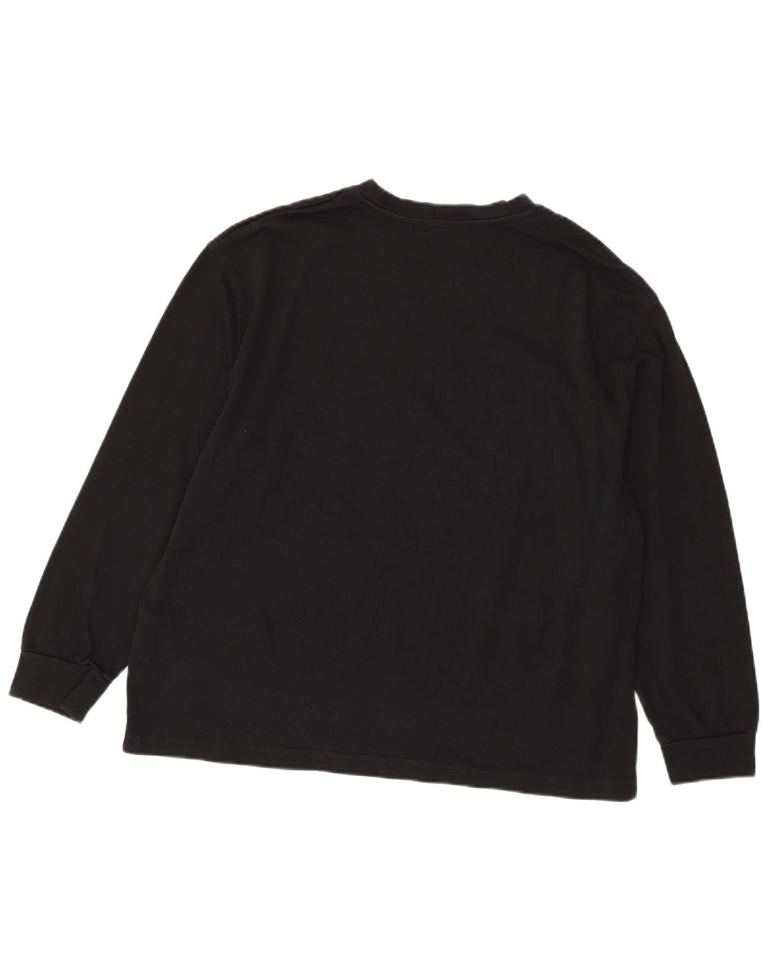 Top feminino Zara manga comprida UK 16 grande algodão preto