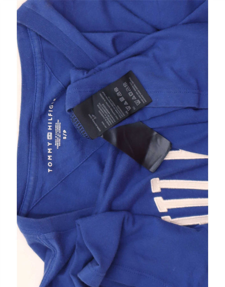 Tommy Hilfiger Camiseta masculina regular gráfica top pequeno algodão azul