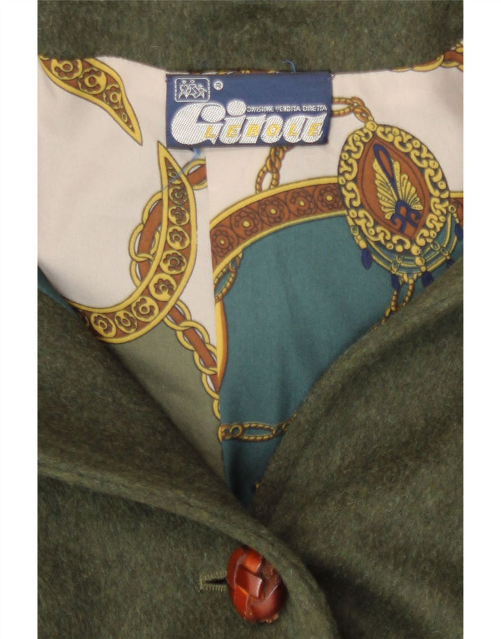 Casaco poncho feminino Gina Lebole com capuz tamanho único cáqui