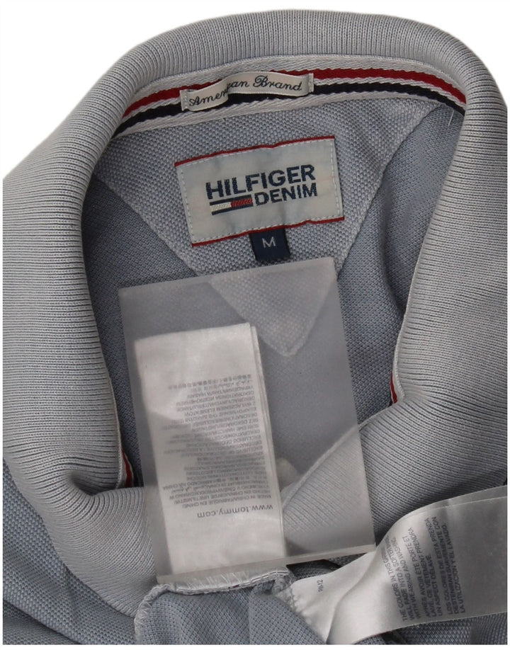 Camisa polo masculina Tommy Hilfiger algodão azul médio