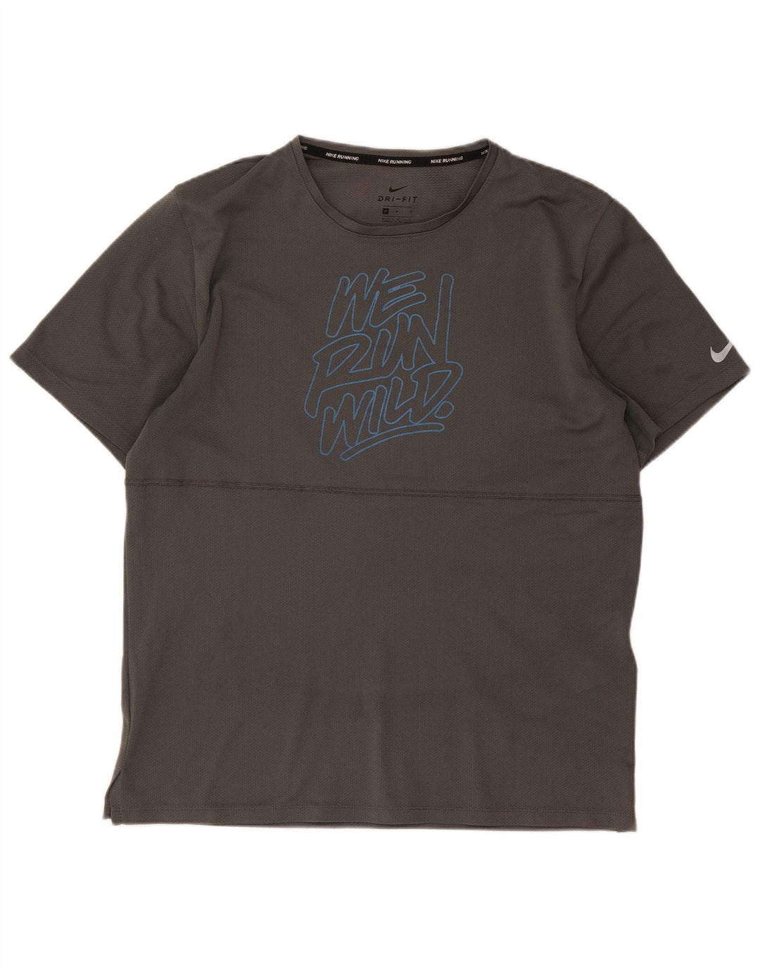 Camiseta Nike Masculina Dri Fit Graphic Top Cinza Médio Poliéster