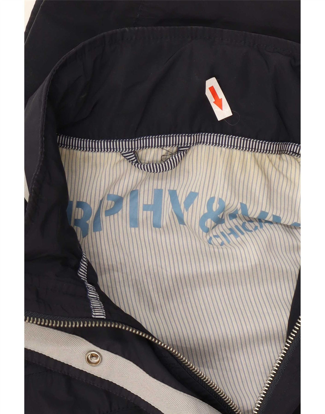 Murphy & Nye Jaqueta militar feminina com capuz IT 46 Grande poliéster azul marinho