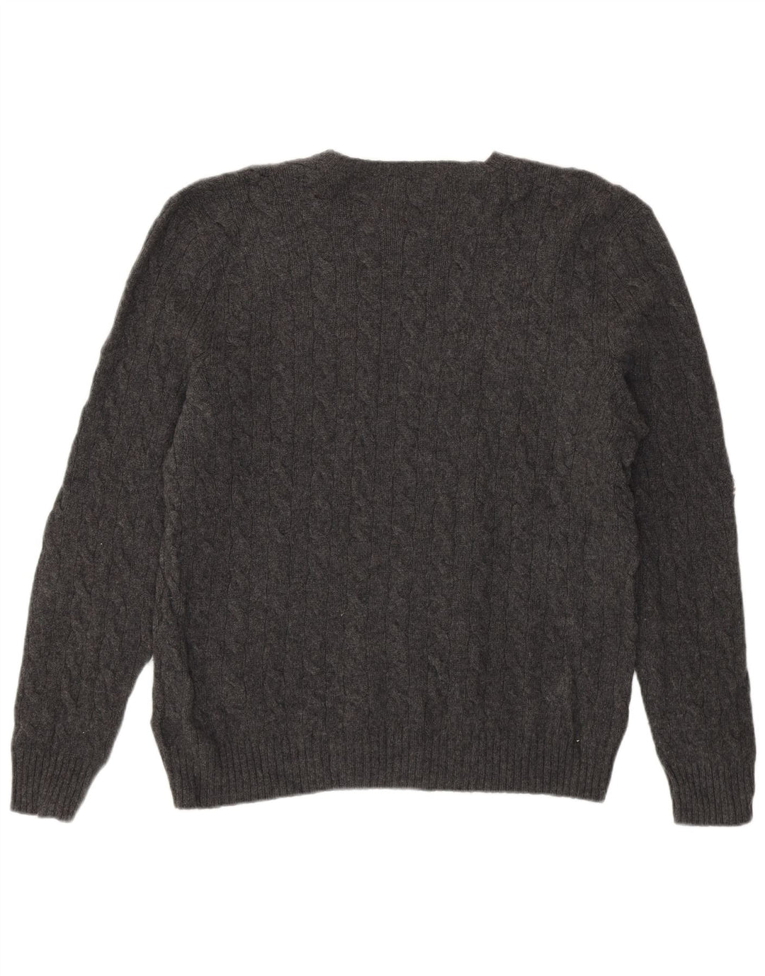 Polo Ralph Lauren Suéter masculino com gola redonda XL lã cinza