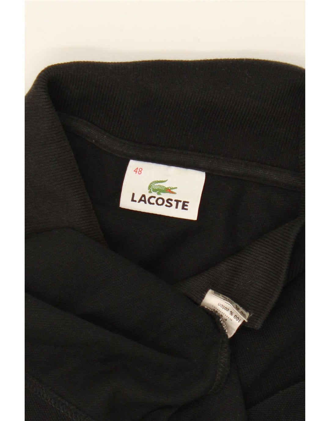 Camisa polo feminina sem mangas Lacoste tamanho 48 XL preta