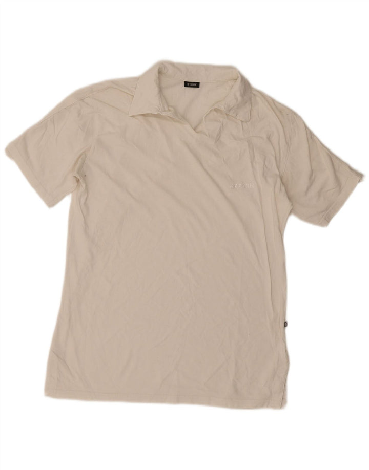 Camisa polo masculina Ferre pequena algodão branco