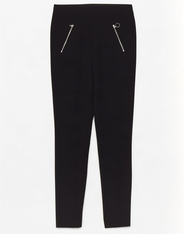 Calça feminina casual skinny Marks & Spencer Reino Unido 10 pequena W28 L28 preta