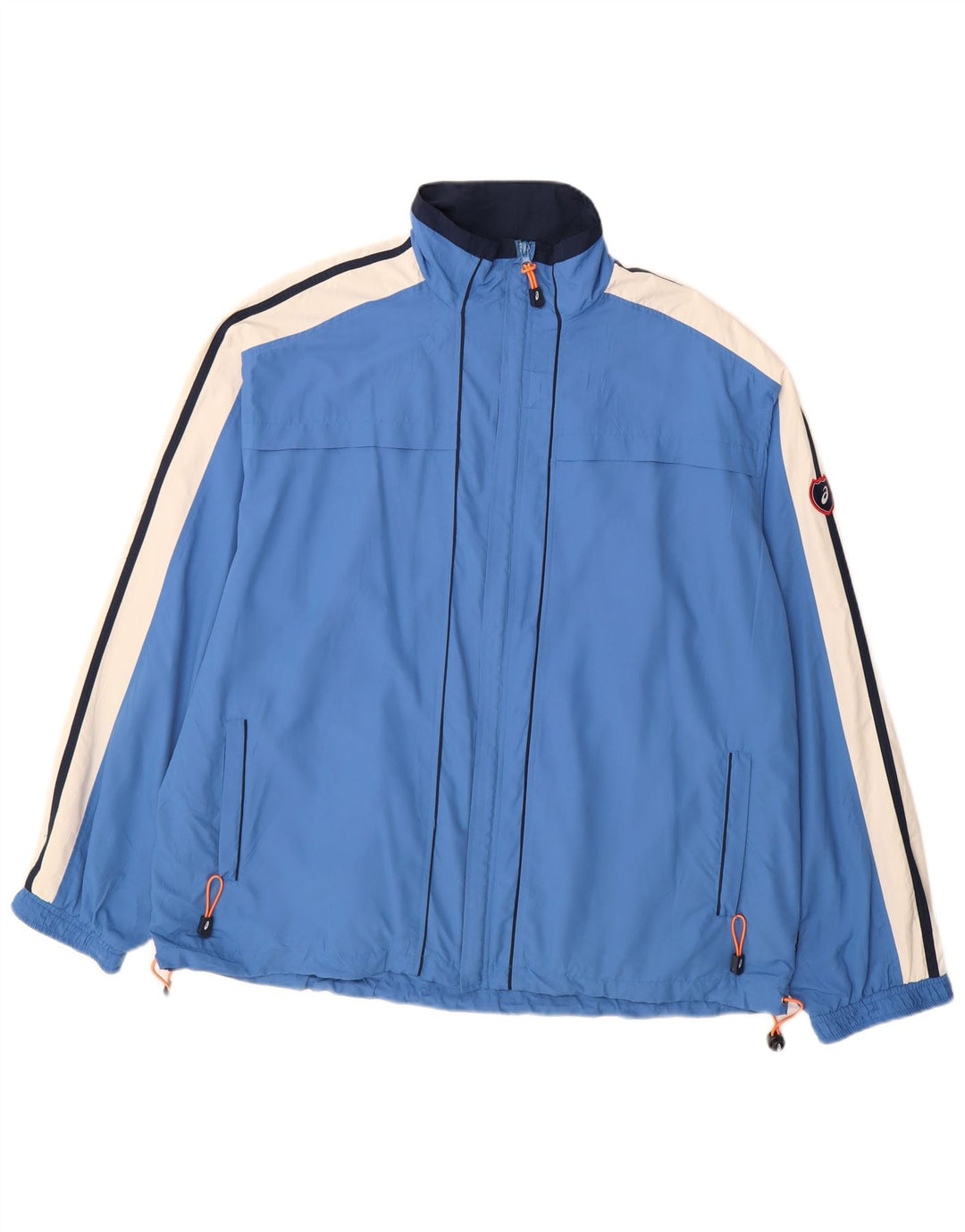 Asics Mens Treino Top Jacket 2XL Azul Colourblock Poliéster