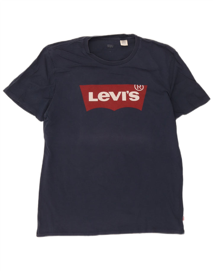 Camiseta gráfica masculina Levi's Top médio azul marinho
