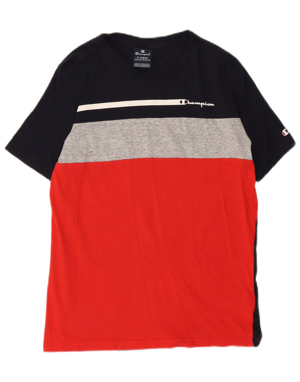 Camiseta Champion Boys Graphic 13-14 Anos XL Preto Colorblock Algodão