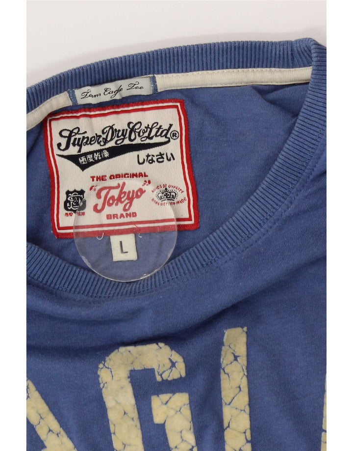 Camiseta gráfica masculina Superdry Top grande azul