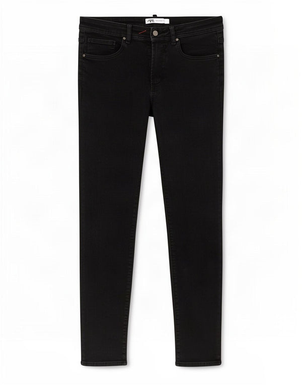 Zara Mens Skinny Jeans EU 38 Pequeno W30 L27 Algodão Preto