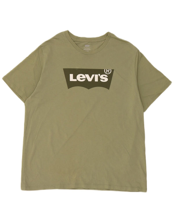 Camiseta gráfica masculina LEVI'S Top XL algodão verde