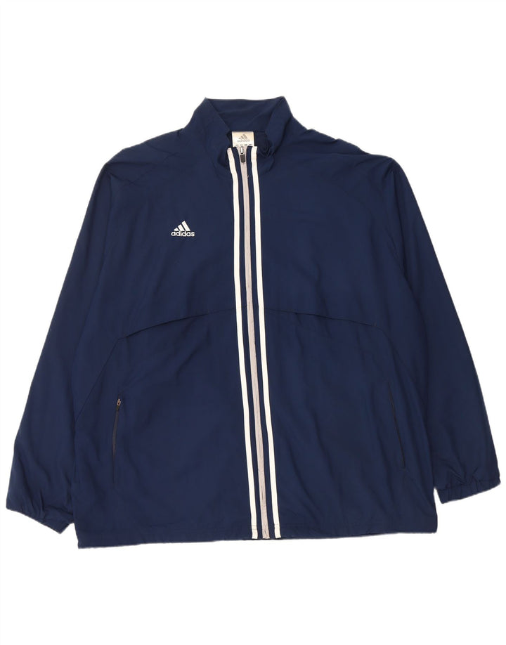 Adidas Mens Climalite Rain Jacket UK 42 XL Azul Marinho Poliéster