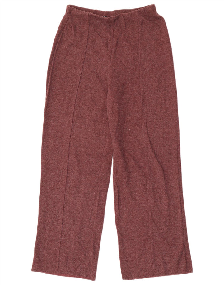Calça de treino feminina ZARA UK 8 poliéster marrom pequeno