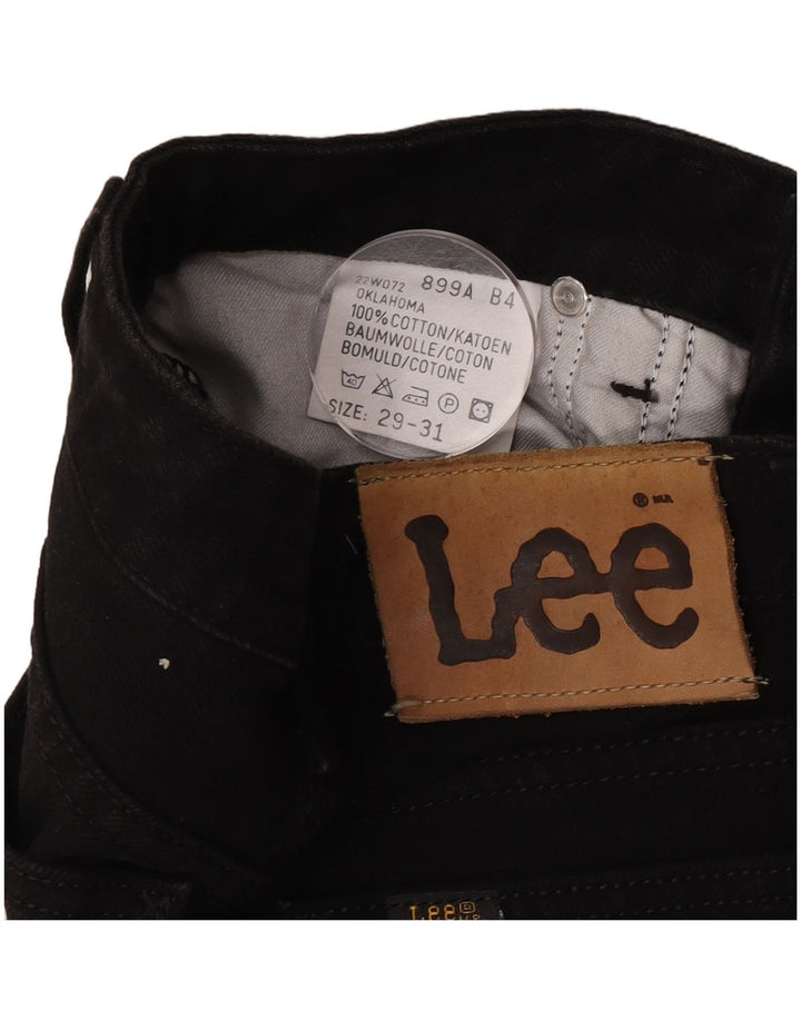 Lee Womens Oklahoma Straight Jeans W29 L31 Algodão Preto