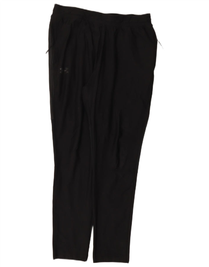 Calça de treino feminina Under Armour UK 14 grande poliéster preto