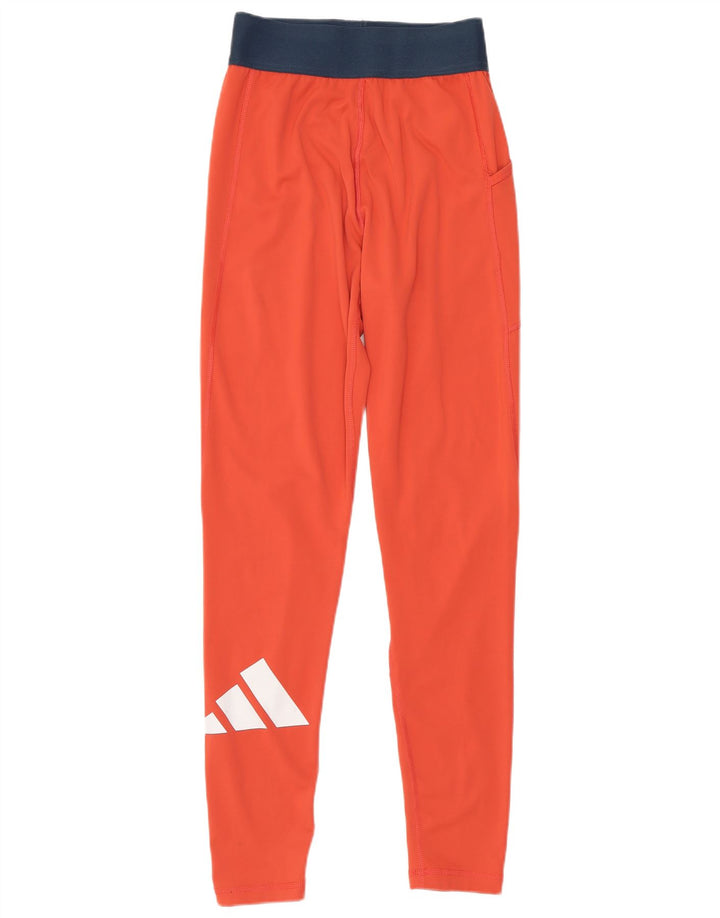 Leggings Adidas Femininas UK 4/6 XS Vermelho Poliéster