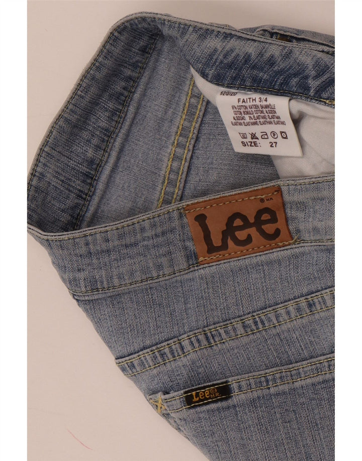 Lee Womens Capri Jeans W27 L19 Azul Algodão