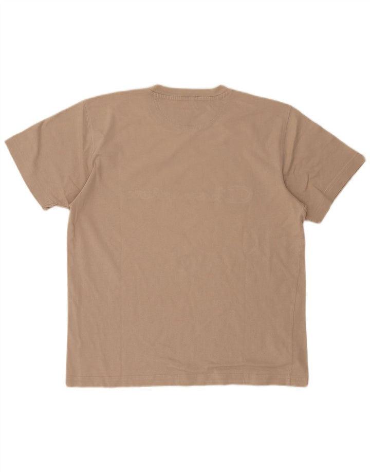 Camiseta masculina estampada Champion pequena bege